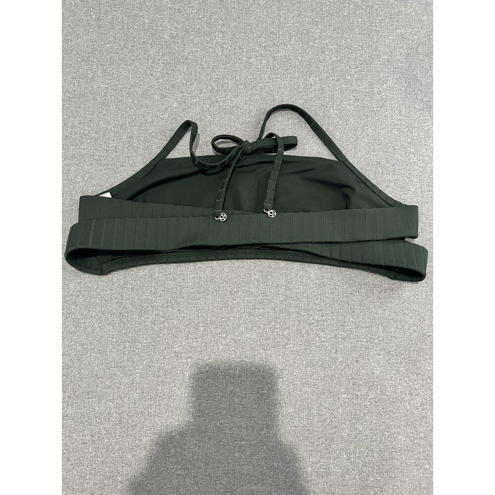 NWT Lululemon Size XL Ribbed Halter Cross Back Top Bikini Swim Olive - Picture 2 of 6